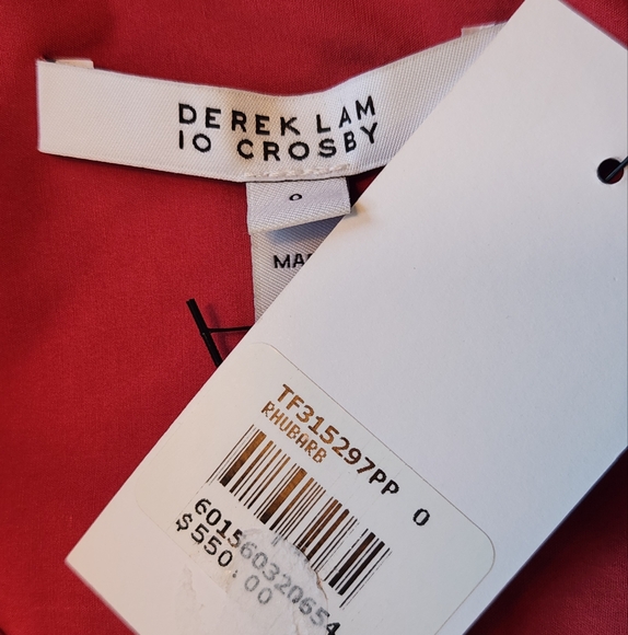 NWT || DEREK LAM 10 CROSBY || size 0, tiered dress, a-line, short sleeved - Picture 12 of 12